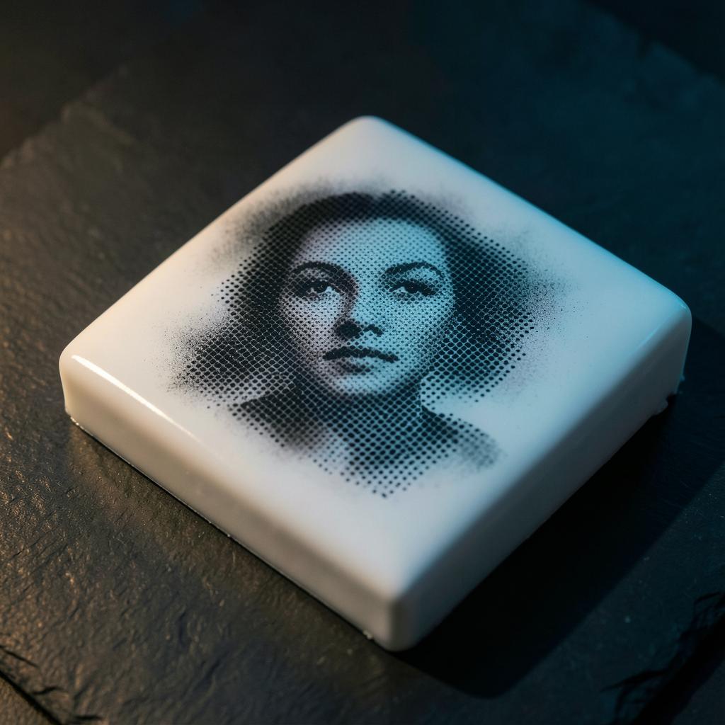Halftone mirror glaze — Matte on mirror