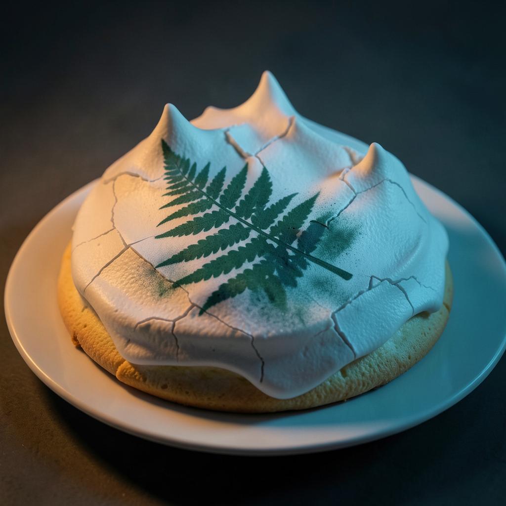 Fern pavlova — Photogram, one frond