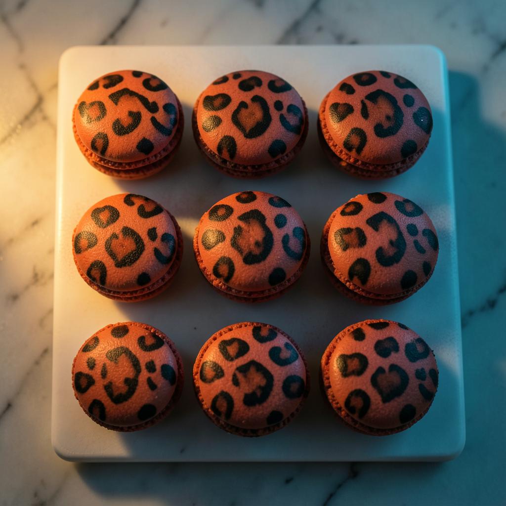 Leopard macarons — Leopard, twelve shells