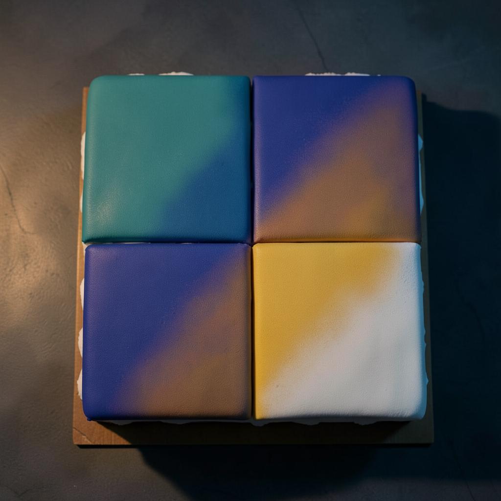 Colour block sheet — Blocked, then cut