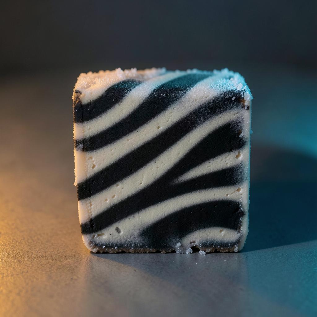 Zebra gelato — Zebra, on the cut face