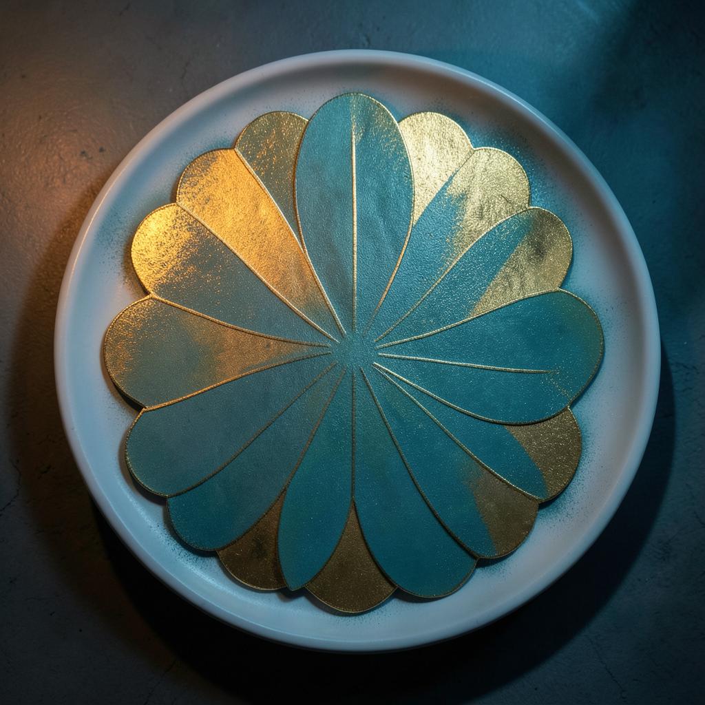 Deco fan entremet — Fan, stepped out